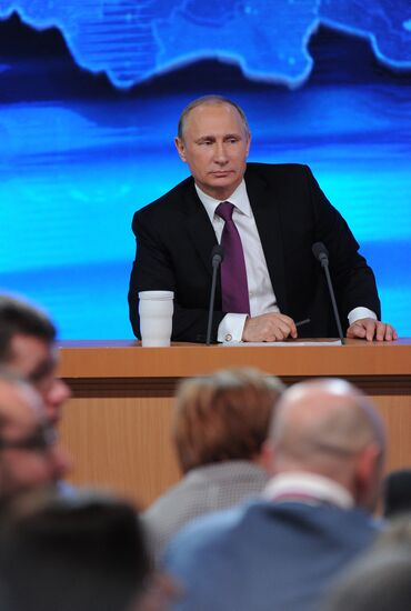 Tenth annual major news conference of Russian President Vladimir Putin