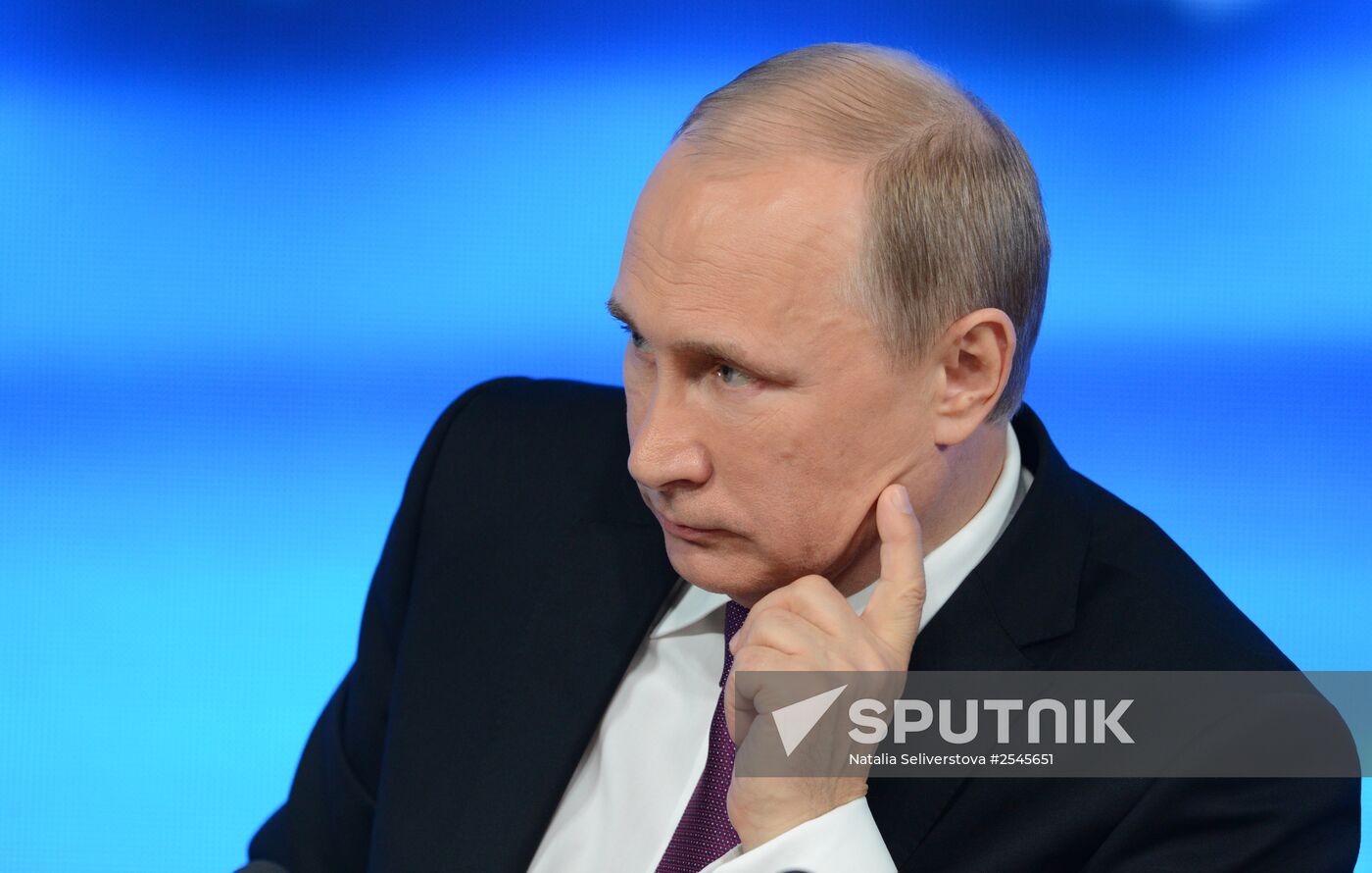 Tenth annual major news conference of Russian President Vladimir Putin