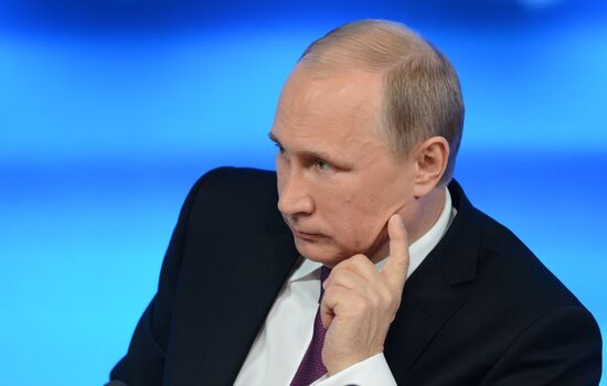 Tenth annual major news conference of Russian President Vladimir Putin