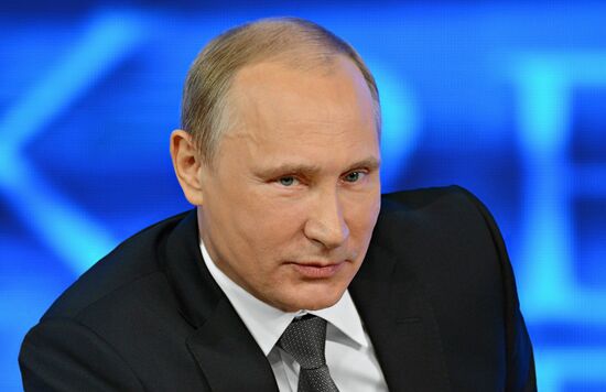 Tenth annual major news conference of Russian President Vladimir Putin