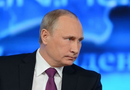 Tenth annual major news conference of Russian President Vladimir Putin