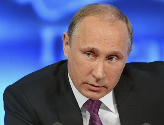 Tenth annual major news conference of Russian President Vladimir Putin