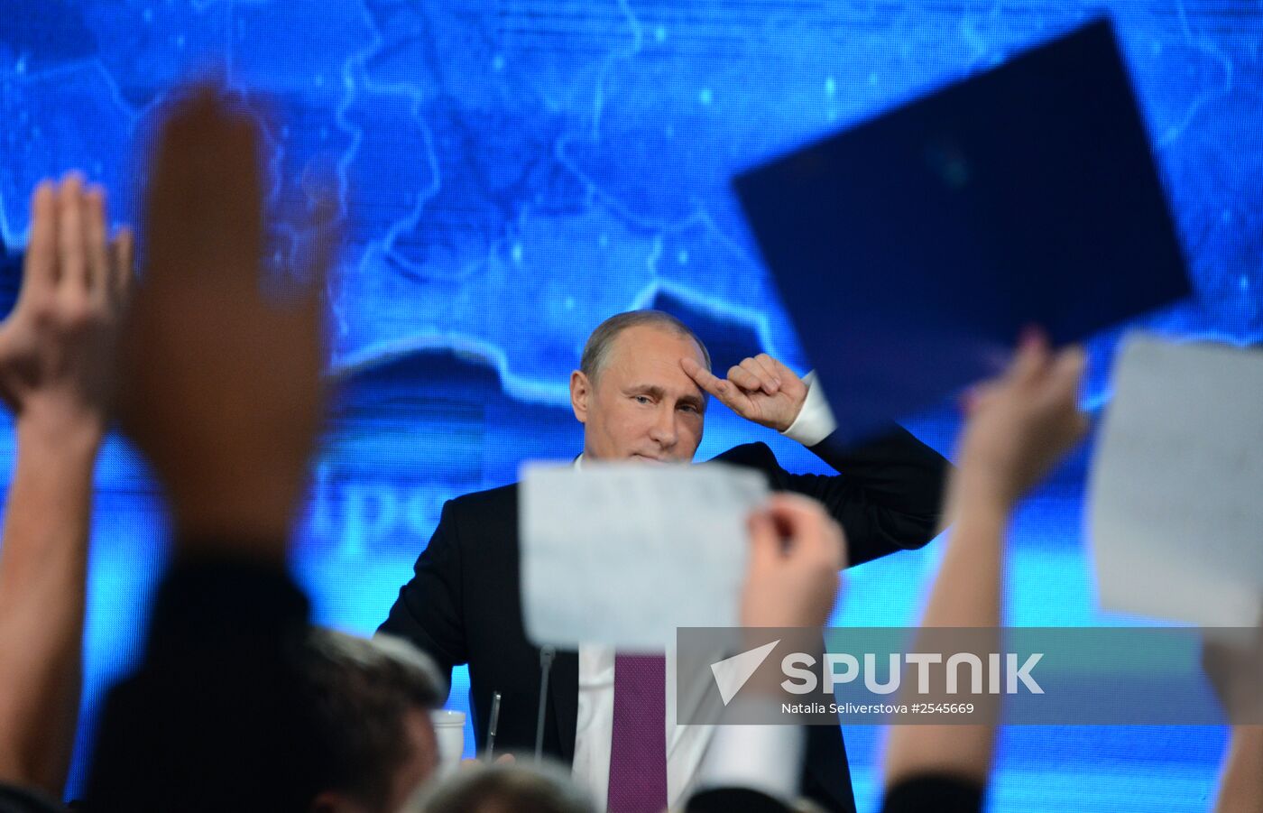 Tenth annual major news conference of Russian President Vladimir Putin