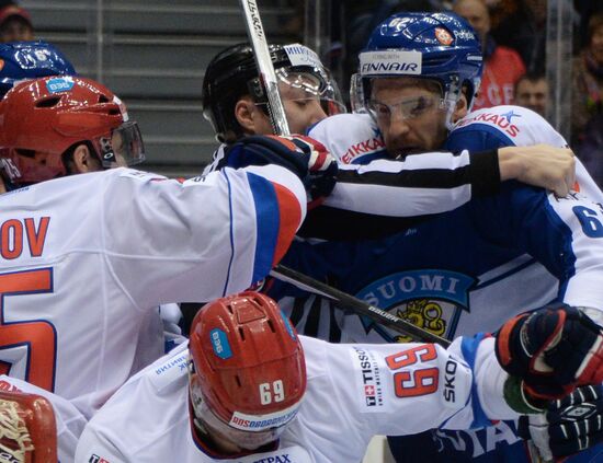 Ice hockey. Channel One Cup. Russia vs. Finland