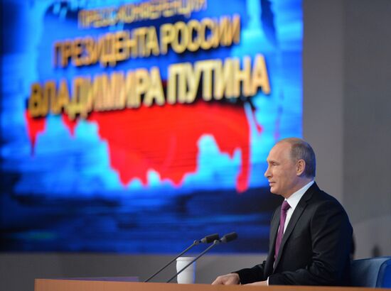 Tenth annual major news conference of Russian President Vladimir Putin