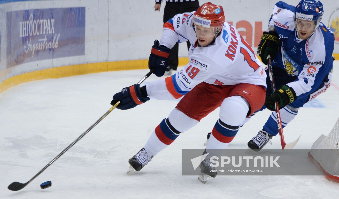 Ice hockey. Channel One Cup. Russia vs. Finland