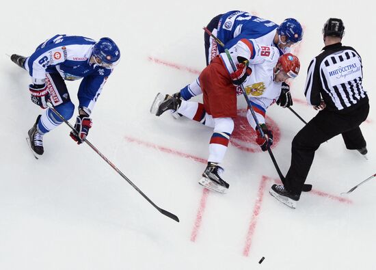 Ice hockey. Channel One Cup. Russia vs. Finland