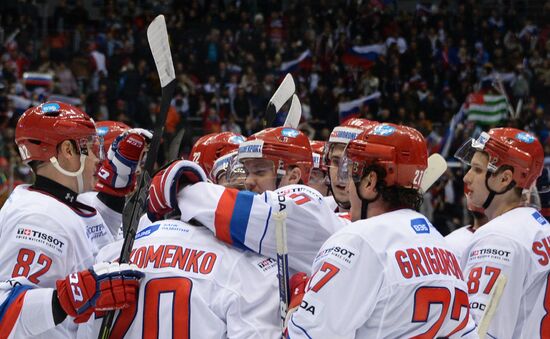 Ice hockey. Channel One Cup. Russia vs. Finland