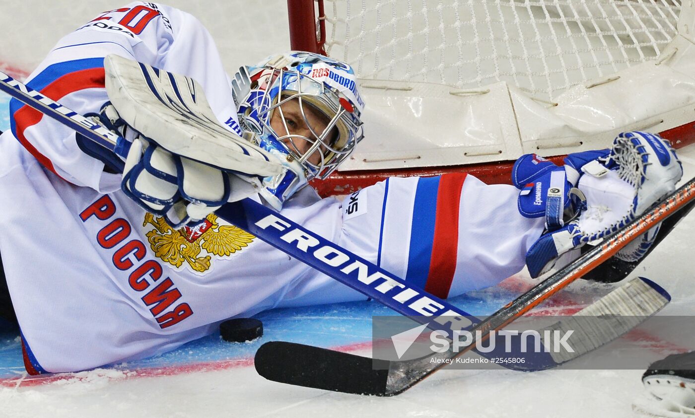 Ice hockey. Channel One Cup. Russia vs. Finland