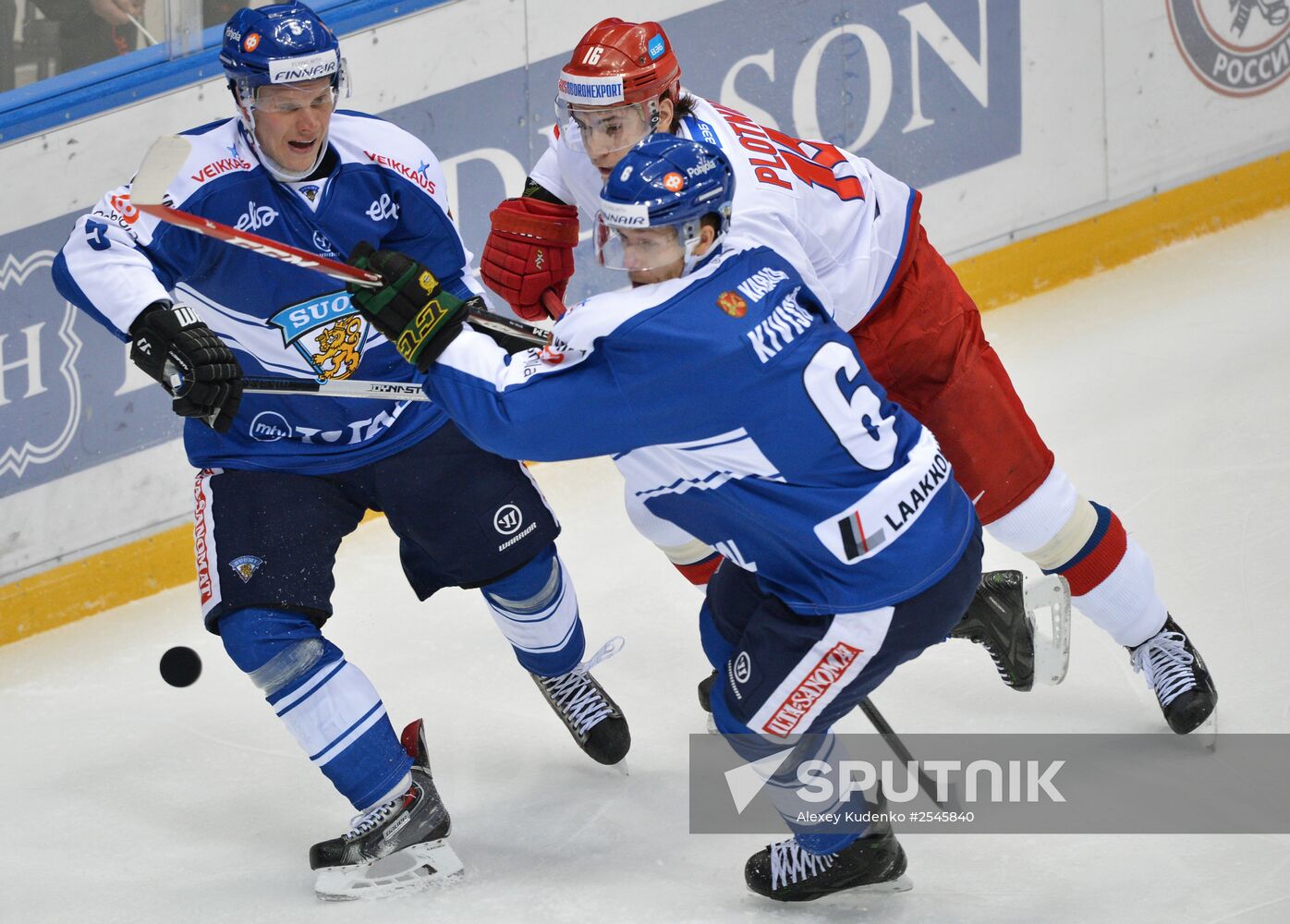 Ice hockey. Channel One Cup. Russia vs. Finland