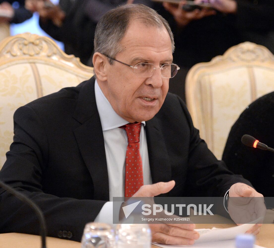 Foreign Minister Sergei Lavrov meets with Serbian counterpart