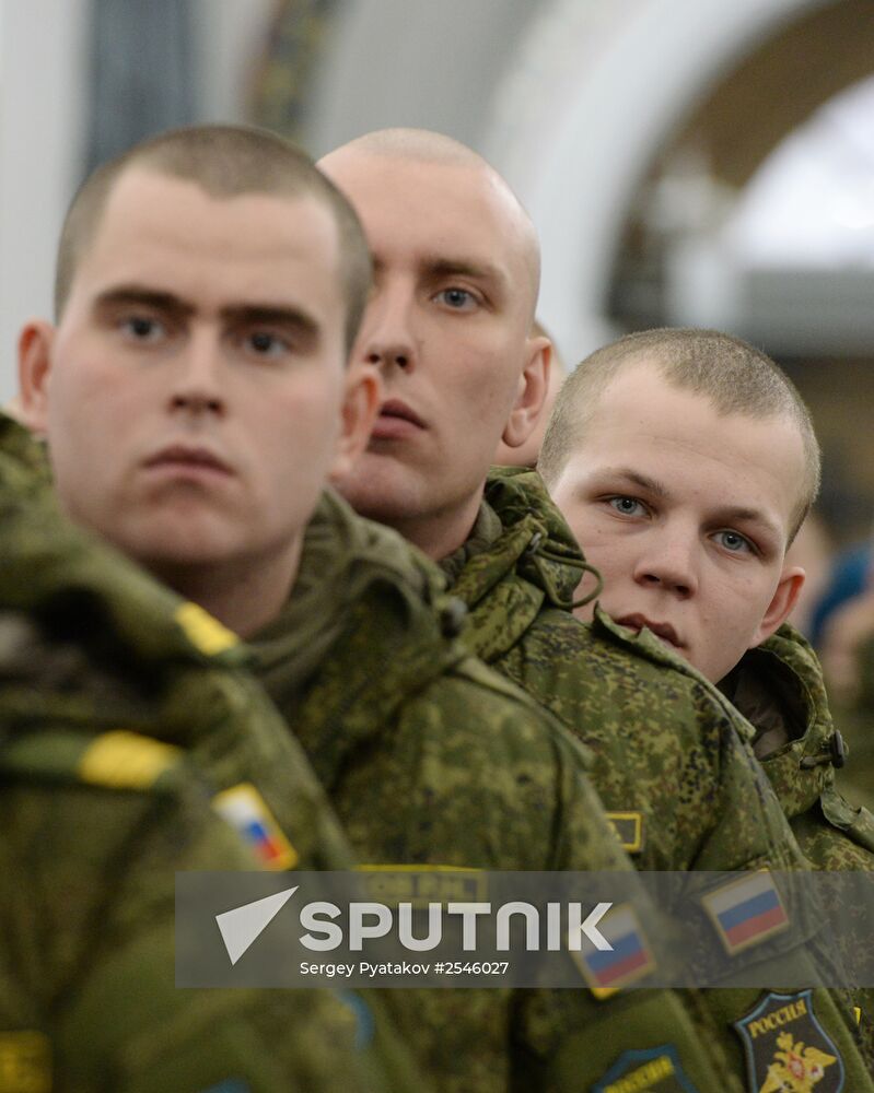 Patriarch Kirill consecrates a church in Moscow Landing Forces headquarters on St. Nicholas Day