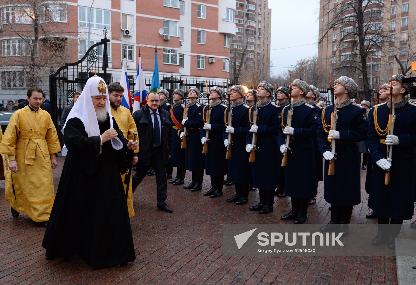 Patriarch Kirill consecrates a church in Moscow Landing Forces headquarters on St. Nicholas Day