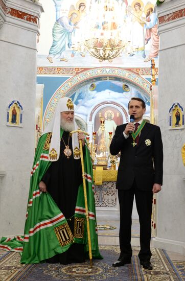 Patriarch Kirill consecrates a church in Moscow Landing Forces headquarters on St. Nicholas Day