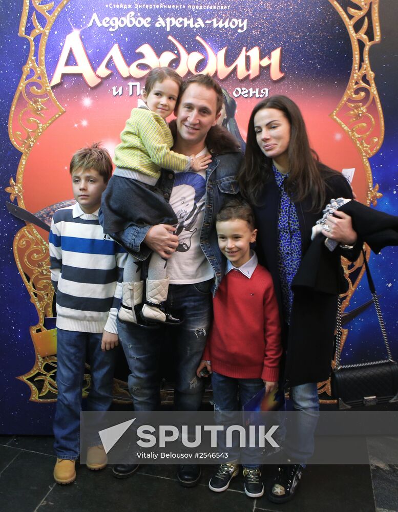 Premiere of Aladdin and Master of Fire ice show