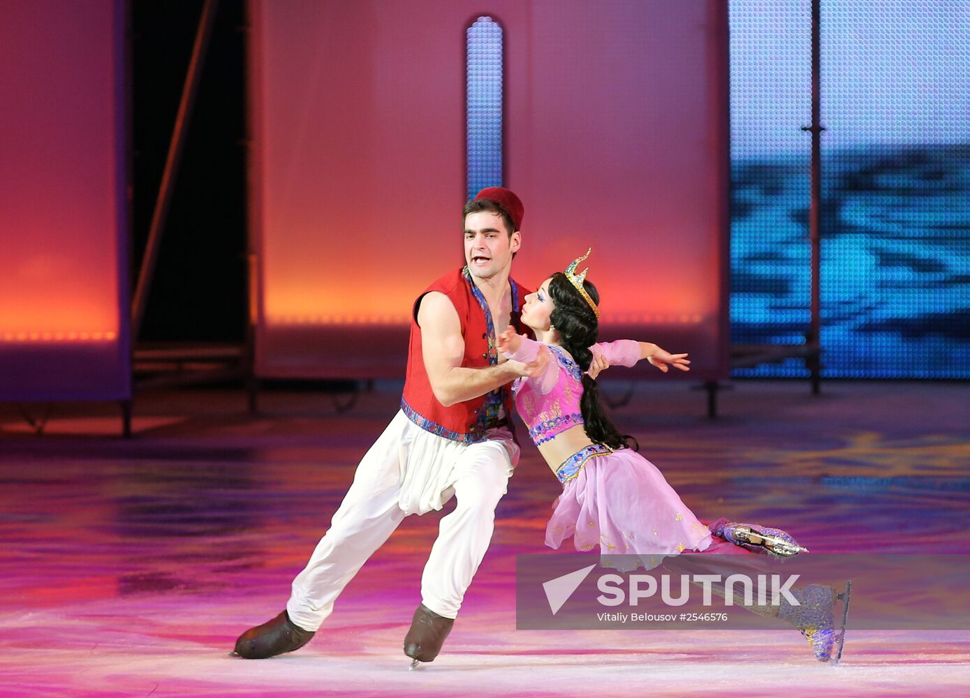 Premiere of Aladdin and Master of Fire ice show