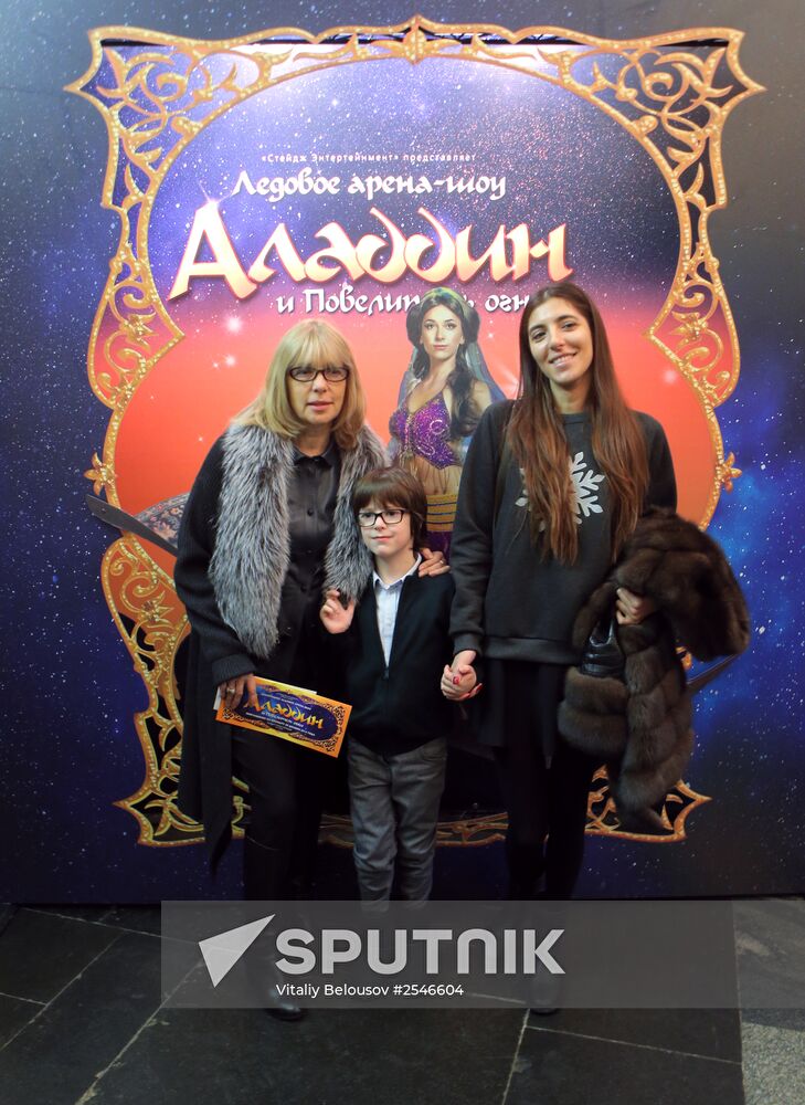 Premiere of Aladdin and Master of Fire ice show