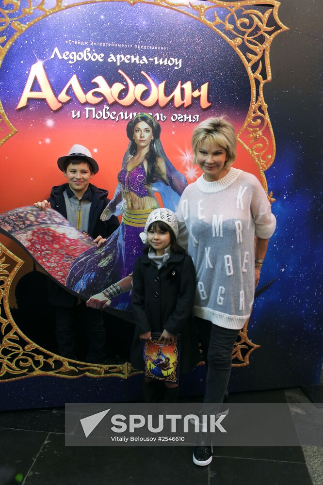 Premiere of Aladdin and Master of Fire ice show