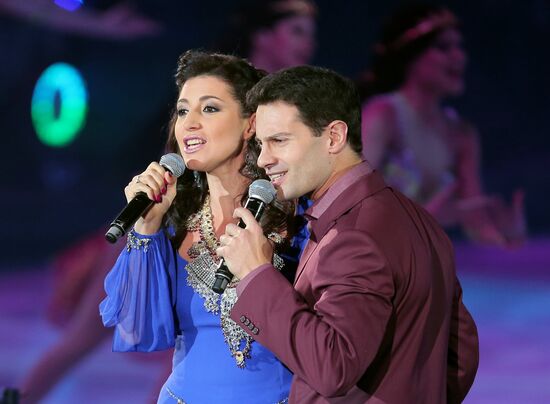 Premiere of Aladdin and Master of Fire ice show