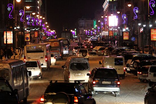 Festive New Year's in Vladivostok