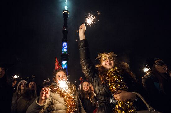 New Year's countdown clock started on Ostankino TV Tower