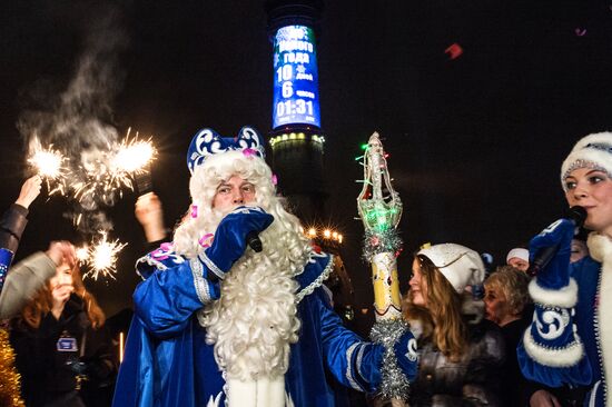 New Year's countdown clock started on Ostankino TV Tower