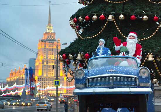 New Year's installations in Moscow