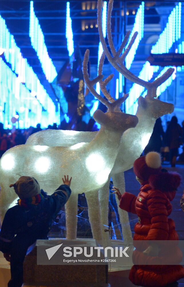 New Year's installations in Moscow
