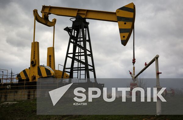 Oil pumps in Akhtyrsky settlement, Krasnodar Territory