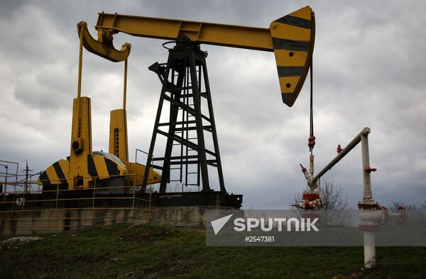 Oil pumps in Akhtyrsky settlement, Krasnodar Territory