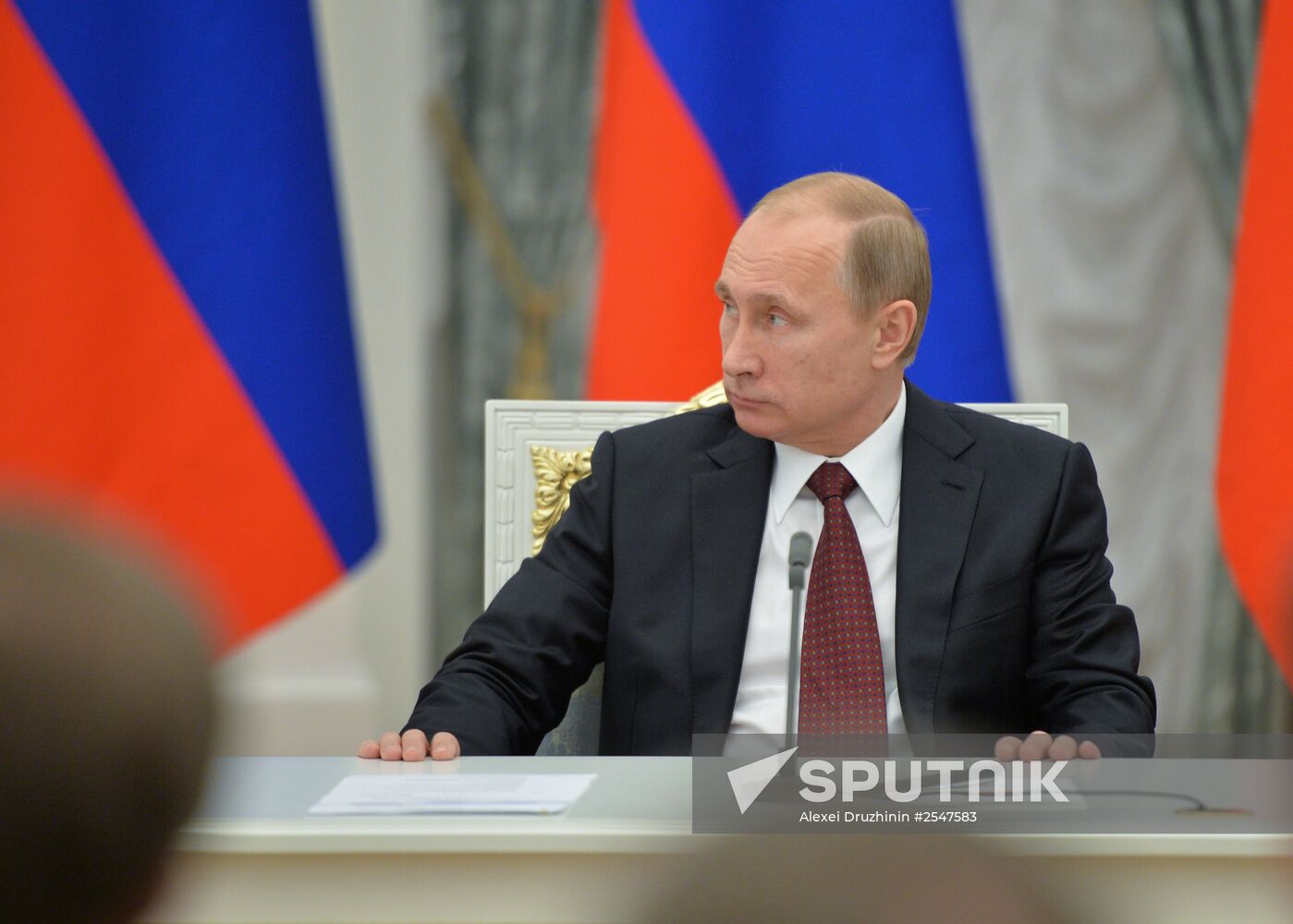 Vladimir Putin meets with representatives of both chambers of Russia’s Federal Assembly