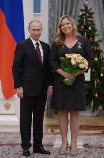 Vladimir Putin presents state awards in Kremlin