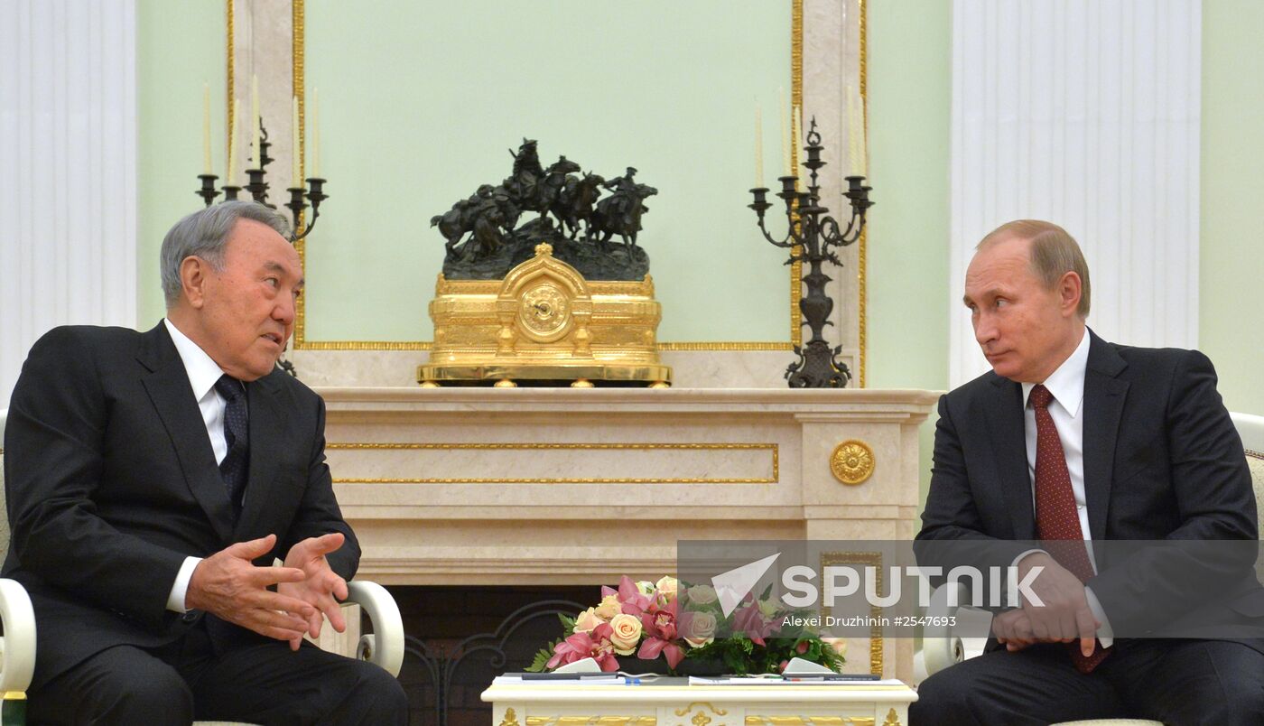 V.Putin meets with N.Nazarbayev