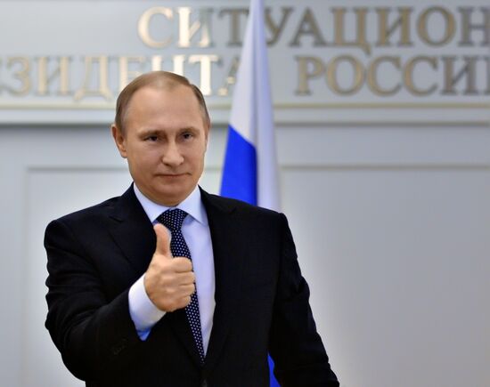 Vladimir Putin holds videoconference with Plesetsk Space Center