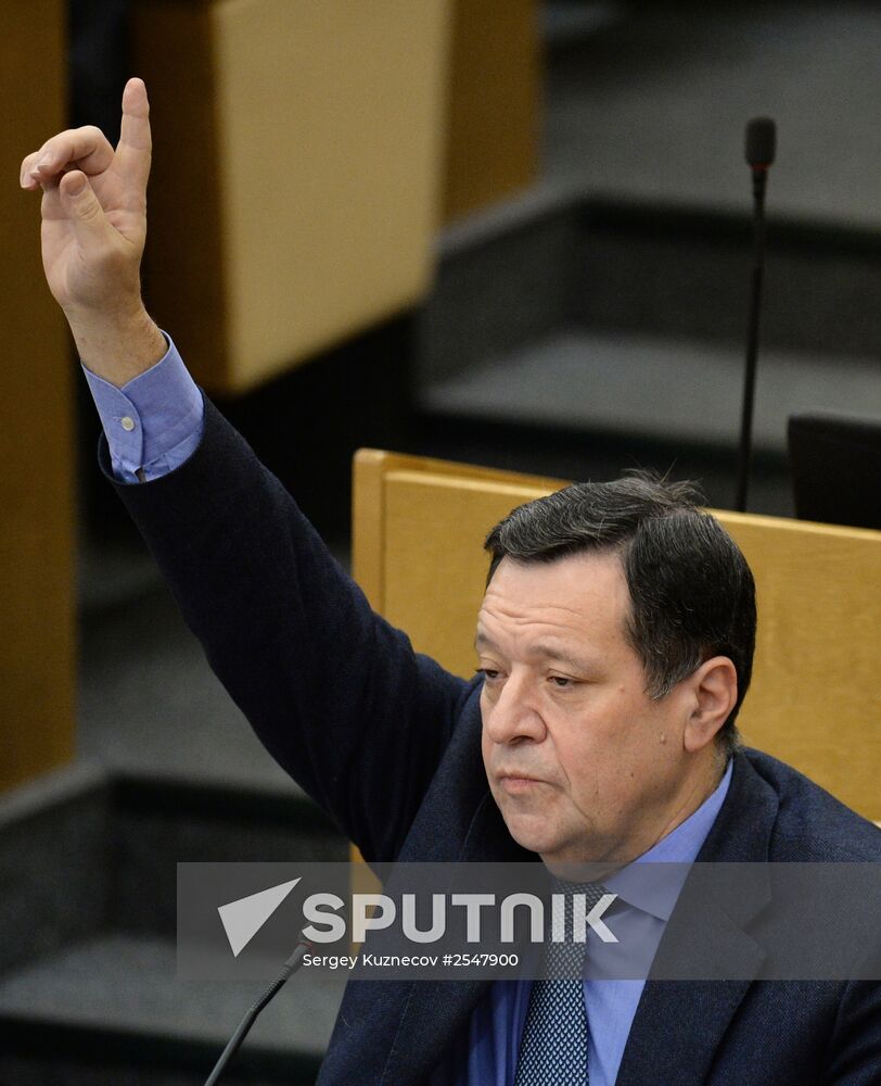 Last plenary meeting of the State Duma of the Russian Federation in 2014