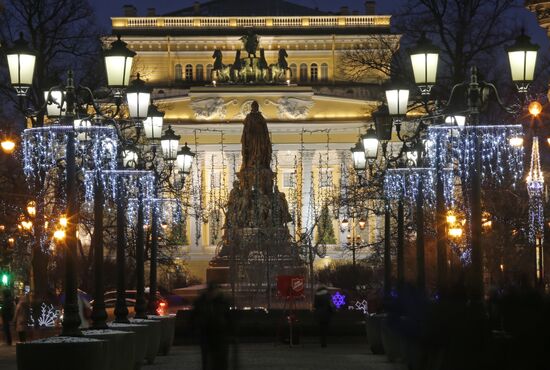 St. Petersburg on the eve of New Year