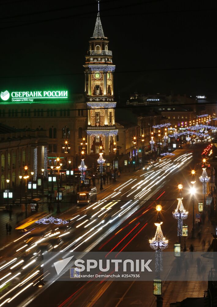 St. Petersburg on the eve of New Year