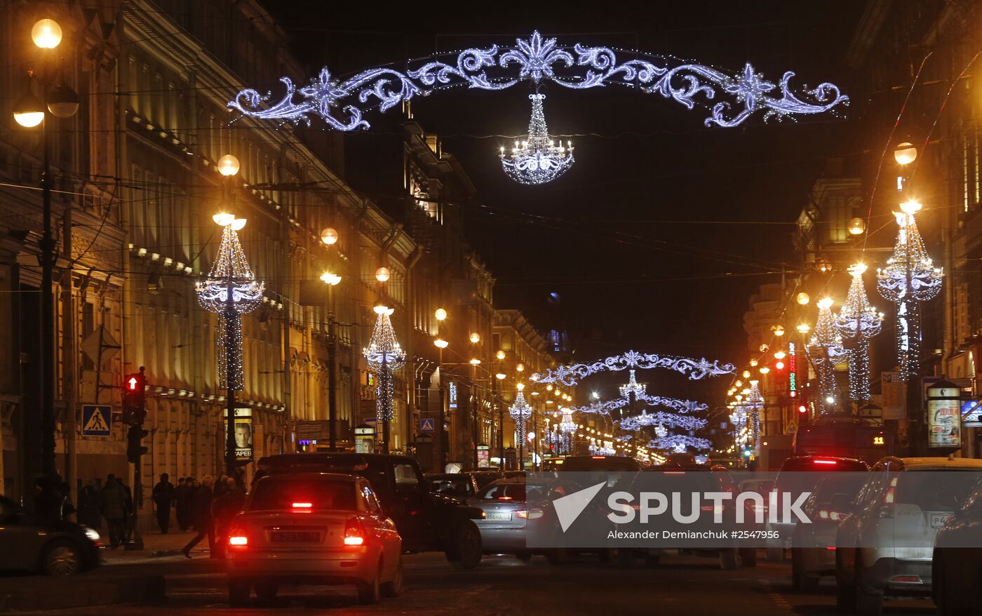 St. Petersburg on the eve of New Year