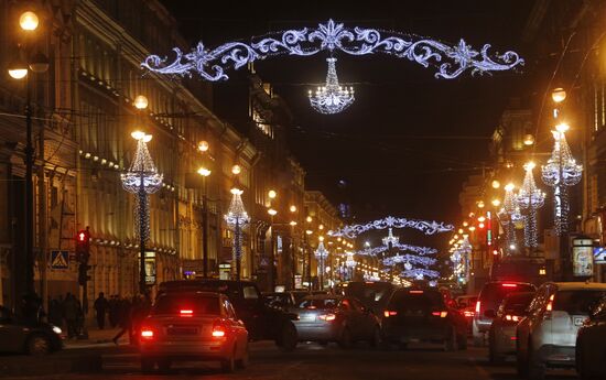 St. Petersburg on the eve of New Year