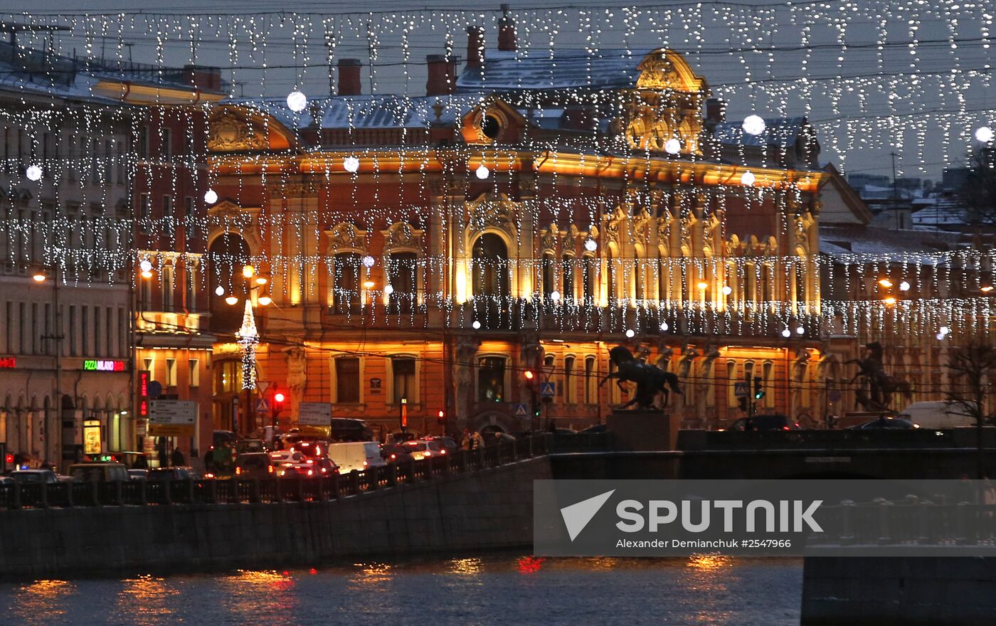St. Petersburg on the eve of New Year