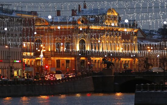 St. Petersburg on the eve of New Year