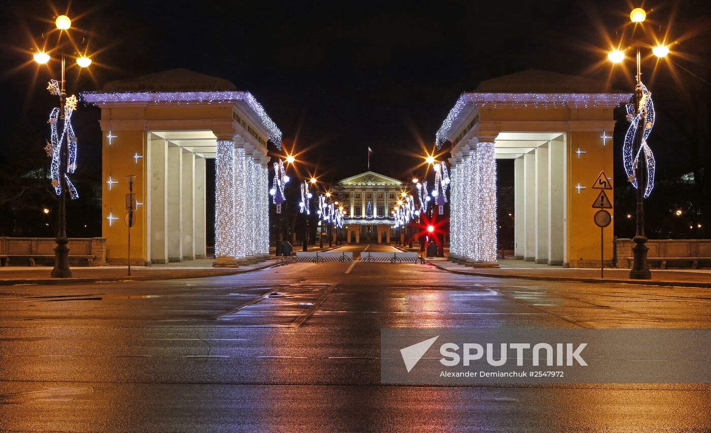 St. Petersburg on the eve of New Year