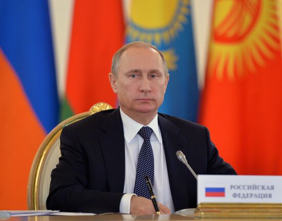Vladimir Putin attends meetings of CSTO Collective Security Council and Supreme Eurasian Economic Council