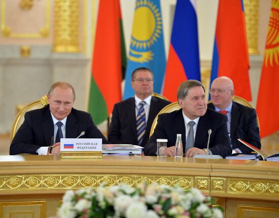 Vladimir Putin attends meetings of CSTO Collective Security Council and Supreme Eurasian Economic Council