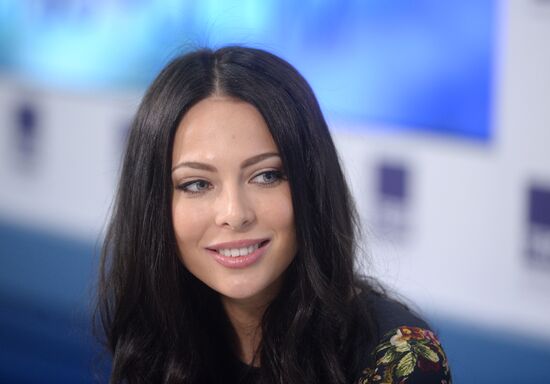 Miss Russia 2014 Yulia Alipova gives news conference in Moscow