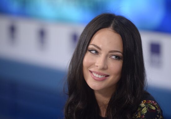 Miss Russia 2014 Yulia Alipova gives news conference in Moscow