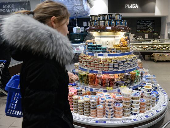 New Year's sale of food products