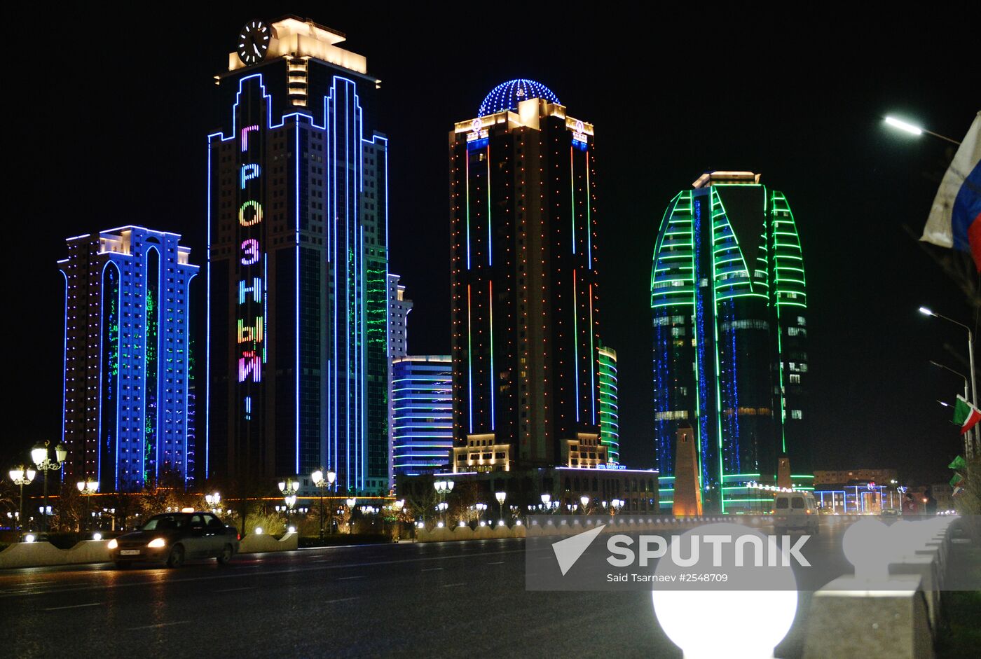 Pre-New Year illumination in Grozny