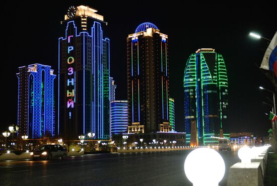 Pre-New Year illumination in Grozny