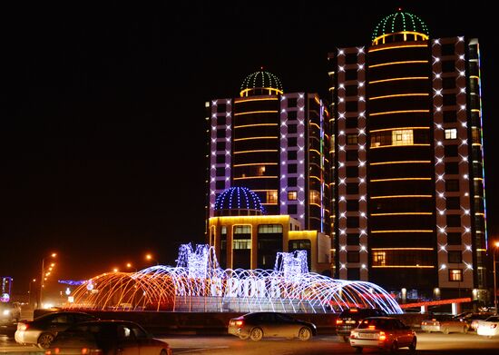 Pre-New Year illumination in Grozny